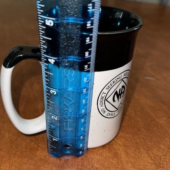 Narcotics Anonymous Ceramic Coffee Mug 16 Oz Black & White Speckled - Picture 5 of 7
